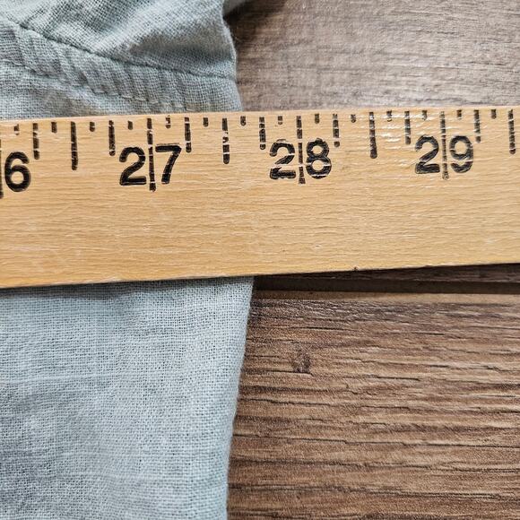 JMIERR Men's XXXL Green Casual Shirt 100% Cotton Beachy Coastal Wedding Henley - Picture 9 of 13